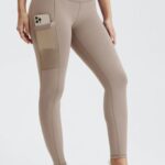 Fabletics preto/verde grama 420HR754 legging cintura alta powerhold on-the-go 42 mulheres