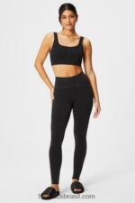 Fabletics preto vintage 420HR1483 sutiã nuca sem costura nas costas mulheres - Image 3