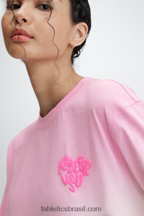 Fabletics querida rosa/branco 420HR2606 camiseta manga longa namorado mulheres - Image 2