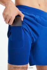 Fabletics raça azul 420HR3323 o curto fundamental (alinhado) homens - Image 5