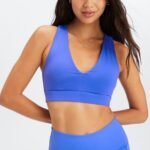Fabletics real brilhante 420HR1831 sutiã esportivo midi impacto médio para viagem 129 mulheres
