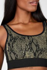 Fabletics réptil verde/preto 420HR1669 sutiã sem costura kamila mulheres - Image 2