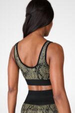 Fabletics réptil verde/preto 420HR1669 sutiã sem costura kamila mulheres - Image 3