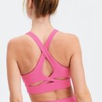 Fabletics rosa de pelúcia 420HR1354 sutiã esportivo antiderrapante 93 mulheres