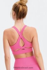 Fabletics rosa de pelúcia 420HR1354 sutiã esportivo antiderrapante 93 mulheres