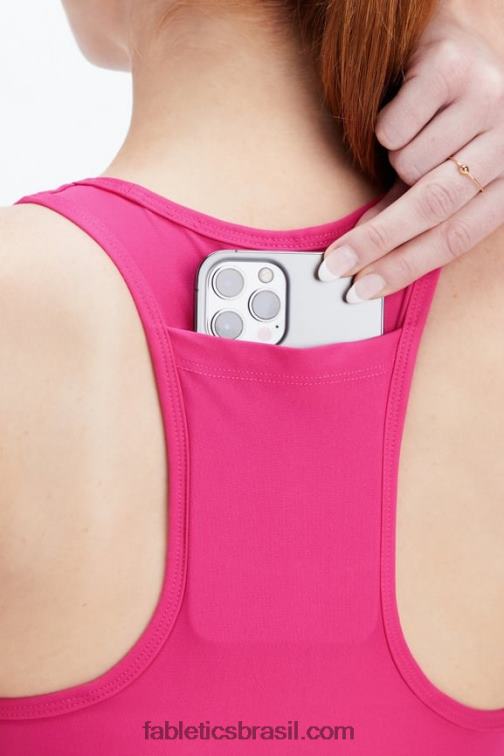 Fabletics rosa de pelúcia 420HR1751 sutiã esportivo de médio impacto em movimento 114 mulheres - Image 3