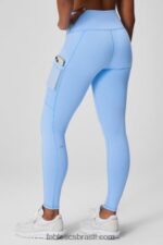 Fabletics rosa escape/flush laranja 420HR737 legging cintura alta powerhold on-the-go 38 mulheres