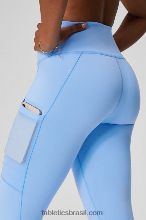 Fabletics rosa escape/flush laranja 420HR737 legging cintura alta powerhold on-the-go 38 mulheres - Image 3
