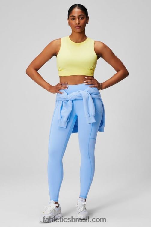Fabletics rosa escape/flush laranja 420HR737 legging cintura alta powerhold on-the-go 38 mulheres - Image 4
