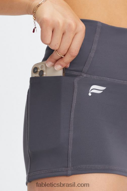Fabletics rosa ferrugem/pérola 420HR463 short cintura alta oasis pureluxe 2'' mulheres - Image 3