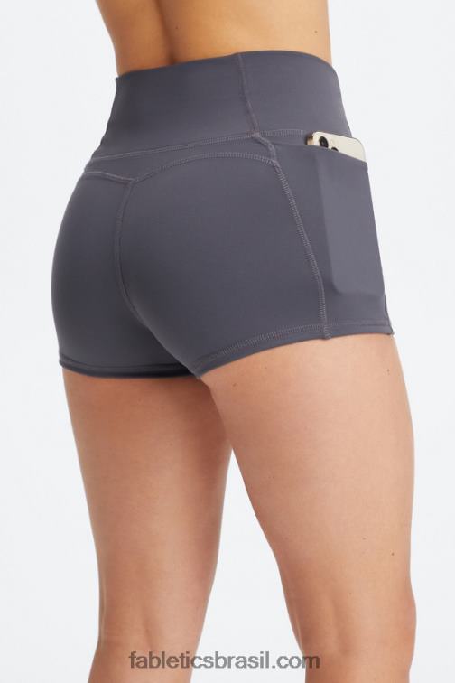Fabletics rosa ferrugem/pérola 420HR463 short cintura alta oasis pureluxe 2'' mulheres - Image 1