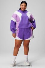 Fabletics roxo sebo/caverna de cristal/urze cinza suave 420HR321 short de moletom de lã forever mulheres - Image 3