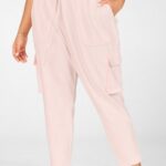 Fabletics rugido/poder rosa 420HR206 calça cargo nyla mulheres