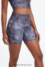 Fabletics safári/ rosa do deserto 420HR469 short cintura alta oasis pureluxe 5'' mulheres - Image 2