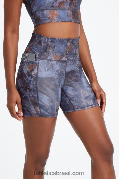 Fabletics safári/ rosa do deserto 420HR469 short cintura alta oasis pureluxe 5'' mulheres - Image 2