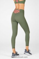 Fabletics safári/rosa do deserto 420HR854 boost powerhold cintura alta 7/8 legging 61 mulheres