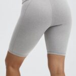 Fabletics sândalo/caqui/prata reflexiva 420HR340 define powerhold cintura alta 9'' short 19 mulheres