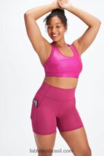 Fabletics sangria brilhar 420HR1404 sutiã esportivo ajustável de alto impacto belle iridescente mulheres - Image 5
