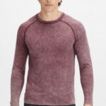 Fabletics sangue de boi lavado 420HR3569 the training day camiseta manga longa homens