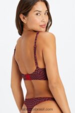 Fabletics sarja torcida/vermelho escuro 420HR1570 bralette decote canoa de toque fino mulheres - Image 2