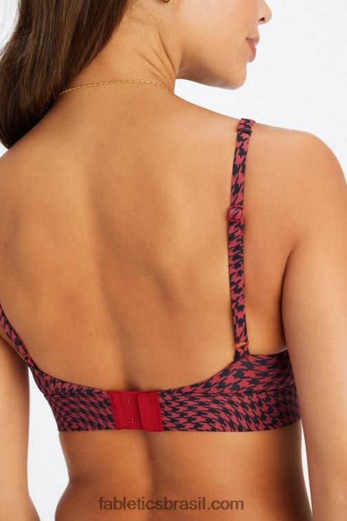 Fabletics sarja torcida/vermelho escuro 420HR1570 bralette decote canoa de toque fino mulheres - Image 4