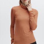 Fabletics sequóia 420HR2671 jess blusa manga longa gola alta mulheres