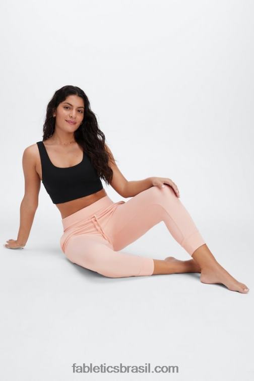 Fabletics shell macio/logotipo reflexivo 420HR98 calça de cordão de malha eco elegante mulheres - Image 4