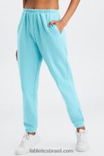 Fabletics sol da tarde/cinza menta/prata reflexivo 420HR132 calça de moletom slim go-to mulheres