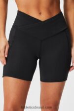 Fabletics sol da tarde/fuga rosa/gráfico 420HR312 oasis pureluxe hw crossover 6'' curto mulheres - Image 3