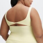 Fabletics Soro de leite coalhado 420HR1500 torção oasis construída no tanque do sutiã mulheres