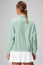 Fabletics spray de sal/branco clássico 420HR2751 jaqueta de trilha de náilon mulheres - Image 2