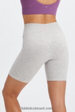 Fabletics Stardust vermelho escuro/ouro 420HR445 short sem costura de cintura alta de 7" em nuvem mulheres - Image 2