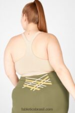 Fabletics tapioca 420HR1917 sutiã midi de malha Simone sculpt mulheres - Image 3