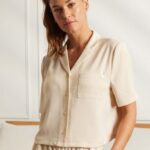 Fabletics tapioca 420HR2031 botão de dormir para baixo mulheres