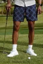 Fabletics tartan de golfe neutro 420HR3164 o único curto homens