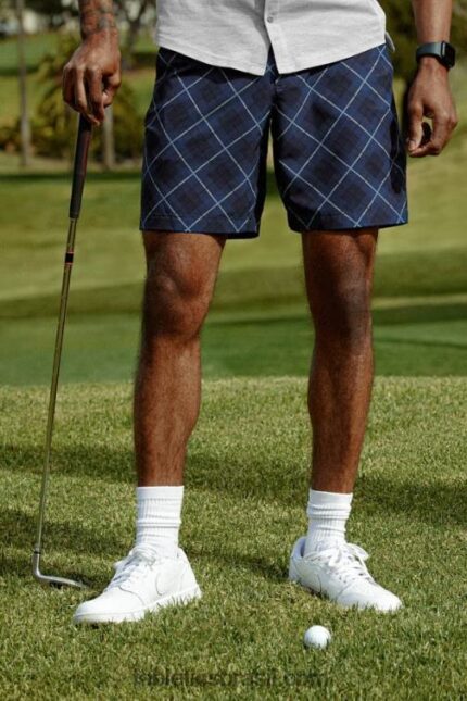 Fabletics tartan de golfe neutro 420HR3164 o único curto homens