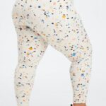 Fabletics terrazzo/logotipo reflexivo 420HR1101 corra em qualquer lugar legging motion365 hw 7/8 mulheres