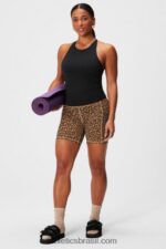 Fabletics terrazzo/logotipo reflexivo 420HR250 on-the-go powerhold cintura alta 6'' curto 5 mulheres - Image 3