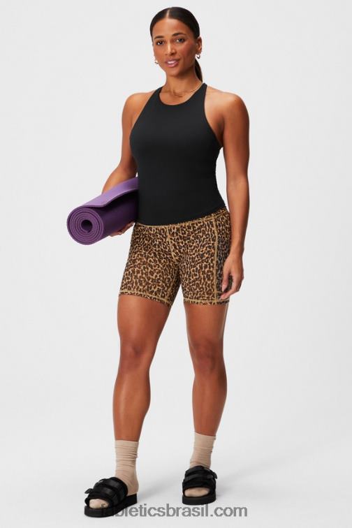 Fabletics terrazzo/logotipo reflexivo 420HR250 on-the-go powerhold cintura alta 6'' curto 5 mulheres - Image 3