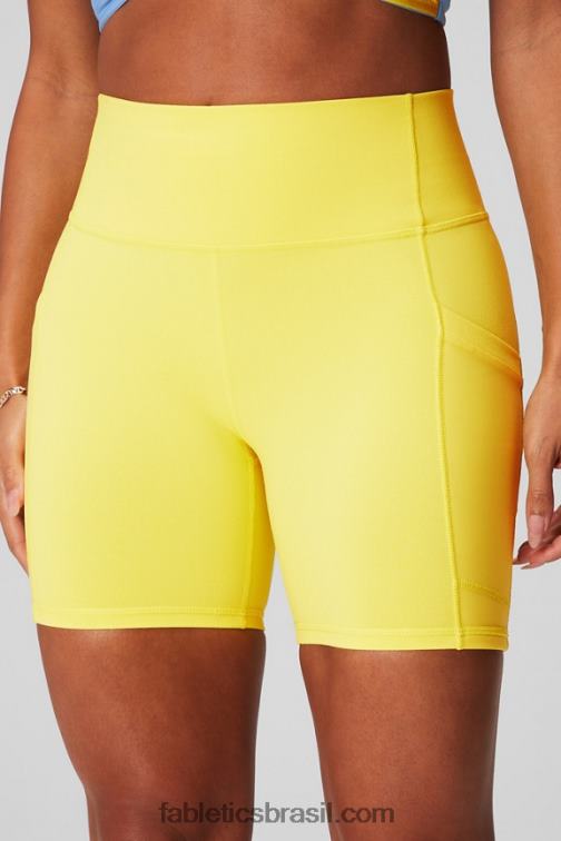 Fabletics terrazzo/logotipo reflexivo 420HR251 on-the-go powerhold cintura alta 6'' curto 5 mulheres - Image 2