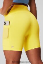 Fabletics terrazzo/logotipo reflexivo 420HR251 on-the-go powerhold cintura alta 6'' curto 5 mulheres - Image 3