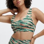 Fabletics tigre camuflado 420HR1623 sutiã esportivo lola de baixo impacto mulheres