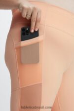 Fabletics tijolo/mandarim 420HR519 short powerhold cintura alta on-the-go 9'' mulheres - Image 3