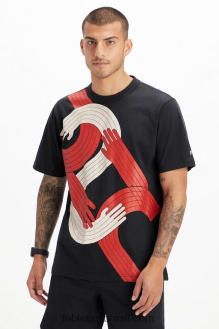 Fabletics todos juntos preto 420HR3533 a camiseta r&r homens