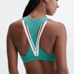 Fabletics trópicos/rosa em pó 420HR1800 boost sutiã esportivo de médio impacto 123 mulheres