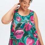 Fabletics tulipas pintadas 420HR2236 tanque de dormir mulheres
