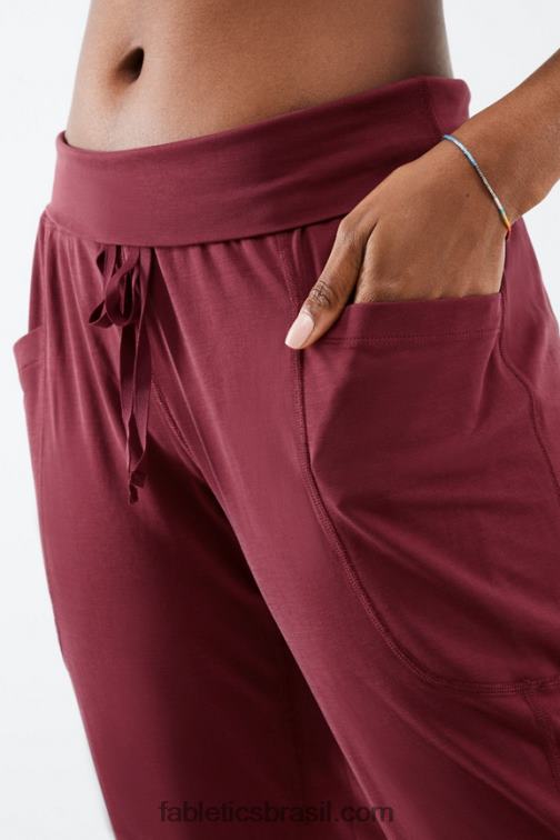 Fabletics ultravioleta/casca de salgueiro 420HR157 calça de cordão de malha elegante mulheres - Image 2