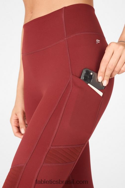 Fabletics umbria vermelho 420HR1232 qualquer lugar motion365 legging moto 7/8 de cintura alta mulheres - Image 2