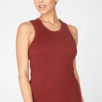 Fabletics umbria vermelho 420HR2329 tanque de lata mulheres