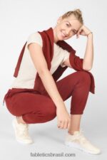 Fabletics umbria vermelho 420HR2540 pulôver manga longa james mulheres - Image 2